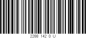 Código de barras (EAN, GTIN, SKU, ISBN): '2288_142_0_U'