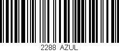 Código de barras (EAN, GTIN, SKU, ISBN): '2288/AZUL'