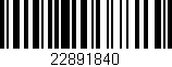 Código de barras (EAN, GTIN, SKU, ISBN): '22891840'