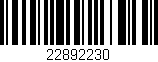 Código de barras (EAN, GTIN, SKU, ISBN): '22892230'