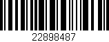 Código de barras (EAN, GTIN, SKU, ISBN): '22898487'