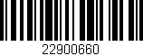 Código de barras (EAN, GTIN, SKU, ISBN): '22900660'