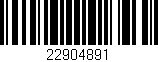 Código de barras (EAN, GTIN, SKU, ISBN): '22904891'