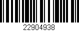 Código de barras (EAN, GTIN, SKU, ISBN): '22904938'