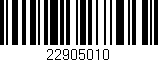 Código de barras (EAN, GTIN, SKU, ISBN): '22905010'