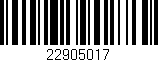 Código de barras (EAN, GTIN, SKU, ISBN): '22905017'