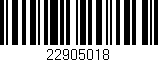 Código de barras (EAN, GTIN, SKU, ISBN): '22905018'
