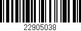 Código de barras (EAN, GTIN, SKU, ISBN): '22905038'