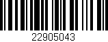 Código de barras (EAN, GTIN, SKU, ISBN): '22905043'