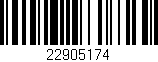 Código de barras (EAN, GTIN, SKU, ISBN): '22905174'