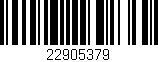 Código de barras (EAN, GTIN, SKU, ISBN): '22905379'