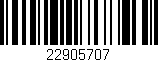 Código de barras (EAN, GTIN, SKU, ISBN): '22905707'