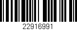 Código de barras (EAN, GTIN, SKU, ISBN): '22916991'