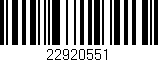 Código de barras (EAN, GTIN, SKU, ISBN): '22920551'
