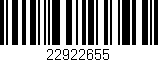 Código de barras (EAN, GTIN, SKU, ISBN): '22922655'