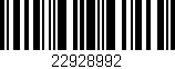 Código de barras (EAN, GTIN, SKU, ISBN): '22928992'