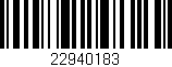 Código de barras (EAN, GTIN, SKU, ISBN): '22940183'