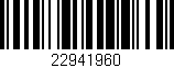 Código de barras (EAN, GTIN, SKU, ISBN): '22941960'