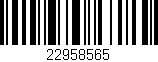 Código de barras (EAN, GTIN, SKU, ISBN): '22958565'