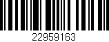 Código de barras (EAN, GTIN, SKU, ISBN): '22959163'