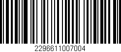 Código de barras (EAN, GTIN, SKU, ISBN): '2296611007004'