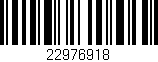 Código de barras (EAN, GTIN, SKU, ISBN): '22976918'
