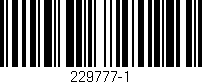Código de barras (EAN, GTIN, SKU, ISBN): '229777-1'