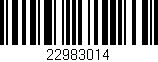 Código de barras (EAN, GTIN, SKU, ISBN): '22983014'