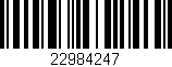 Código de barras (EAN, GTIN, SKU, ISBN): '22984247'