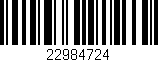 Código de barras (EAN, GTIN, SKU, ISBN): '22984724'