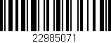 Código de barras (EAN, GTIN, SKU, ISBN): '22985071'