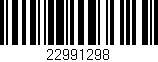 Código de barras (EAN, GTIN, SKU, ISBN): '22991298'