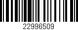 Código de barras (EAN, GTIN, SKU, ISBN): '22996509'