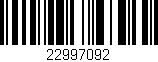 Código de barras (EAN, GTIN, SKU, ISBN): '22997092'