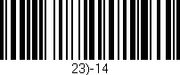 Código de barras (EAN, GTIN, SKU, ISBN): '23)-14'