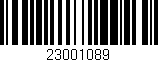 Código de barras (EAN, GTIN, SKU, ISBN): '23001089'