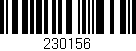 Código de barras (EAN, GTIN, SKU, ISBN): '230156'