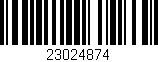 Código de barras (EAN, GTIN, SKU, ISBN): '23024874'