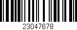Código de barras (EAN, GTIN, SKU, ISBN): '23047678'