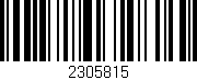 Código de barras (EAN, GTIN, SKU, ISBN): '2305815'
