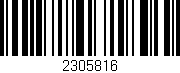 Código de barras (EAN, GTIN, SKU, ISBN): '2305816'