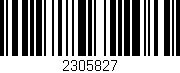 Código de barras (EAN, GTIN, SKU, ISBN): '2305827'