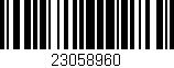 Código de barras (EAN, GTIN, SKU, ISBN): '23058960'