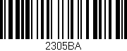 Código de barras (EAN, GTIN, SKU, ISBN): '2305BA'