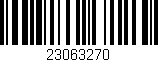 Código de barras (EAN, GTIN, SKU, ISBN): '23063270'