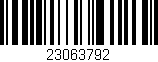 Código de barras (EAN, GTIN, SKU, ISBN): '23063792'