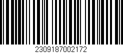 Código de barras (EAN, GTIN, SKU, ISBN): '2309187002172'