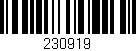 Código de barras (EAN, GTIN, SKU, ISBN): '230919'