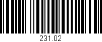Código de barras (EAN, GTIN, SKU, ISBN): '231.02'