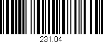 Código de barras (EAN, GTIN, SKU, ISBN): '231.04'